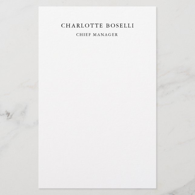 Papelaria Minimalista Elegante Clássico Profissional Simples (Frente)