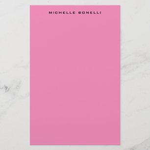 Papelaria Minimalista Moderna Profissional Rosa Feminina
