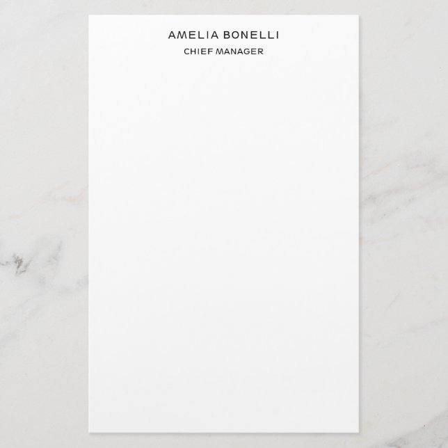 Papelaria Minimalista Moderna Profissional Simples (Frente)