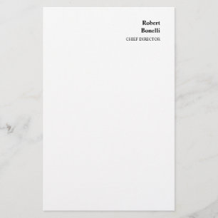 Papelaria Minimalista Moderno Branco Simples