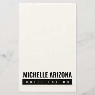 Papelaria Minimalista Moderno Profissional Preto e Branco