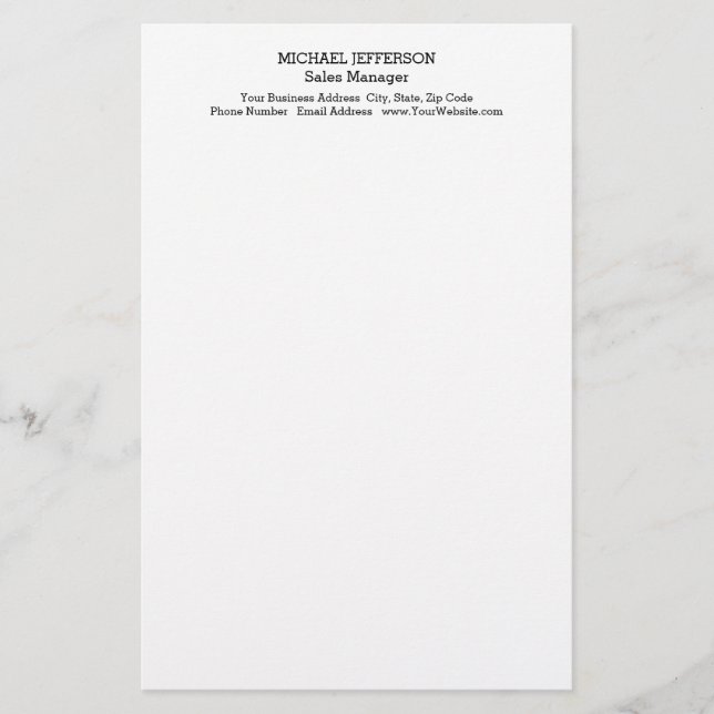 Papelaria Minimalista Profissional Clássico Simples (Frente)