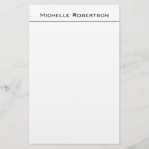 Papelaria Minimalista Profissional Simples Moderno Nome