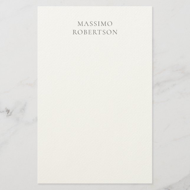 Papelaria Minimalista Simples Moderno  (Frente)