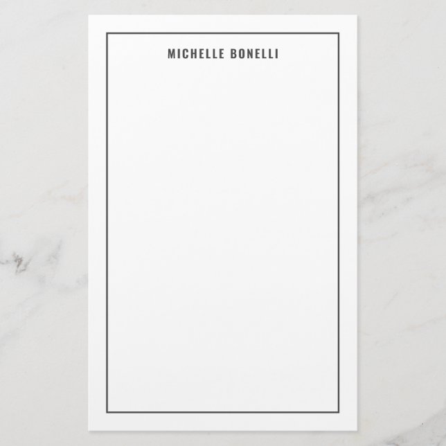 Papelaria Minimalista Simples Profissional Moderno (Frente)