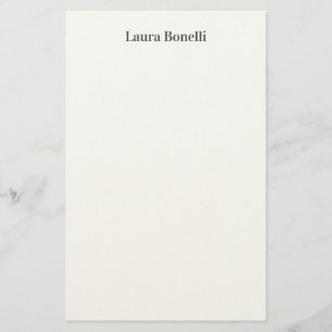 Papelaria Minimalista Título de Nome Profissional Moderno Si