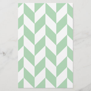 Papelaria Mint Green Herringbone Pattern