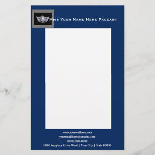 Papelaria Miss América estilo Bold Boxes Letterhead