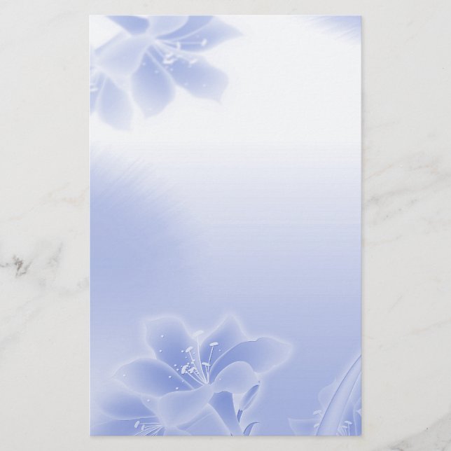 Papelaria Misty Blue Floral (Frente)