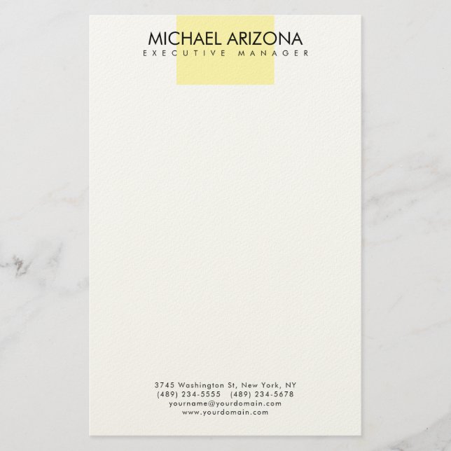 Papelaria Modern Minimalist Simple Plain (Frente)