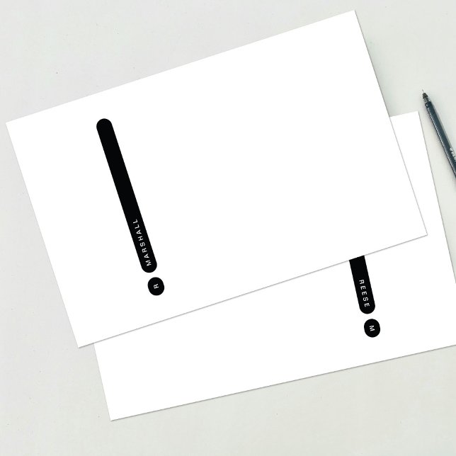 Papelaria Modern Personal Stationery | Side Margin (Criador carregado)