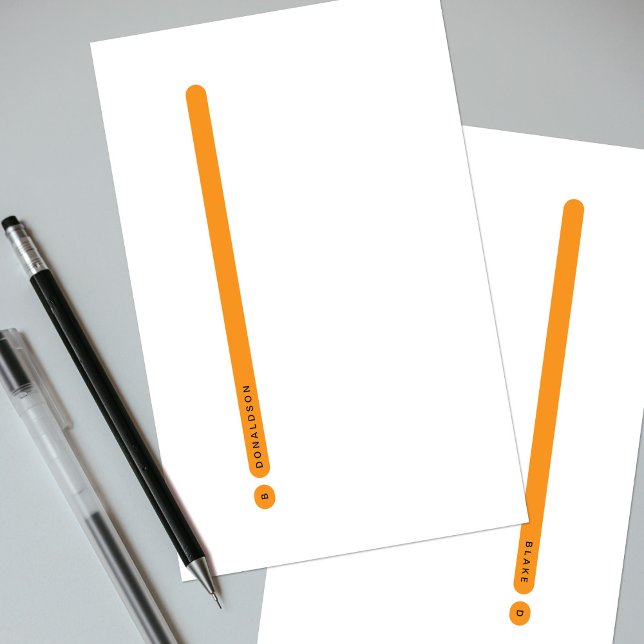 Papelaria Modern Personal Stationery | Side Margin (Criador carregado)