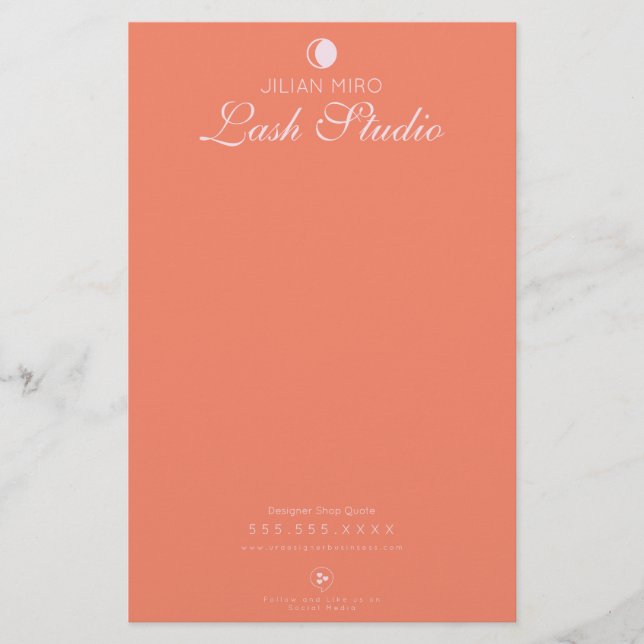 Papelaria Modern Salon Beauty Eyelash Studio (Frente)