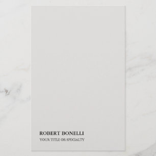 Papelaria Moderno Cinza Platina Única Minimalista Estilosa