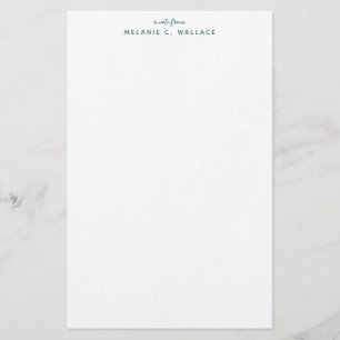 Papelaria Moderno Elegante Seafoam Verde Personalizado