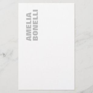 Papelaria Moderno Minimalista Profissional Cinza Branco Ousa