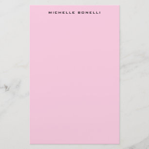 Papelaria Moderno Minimalista Profissional Rosa Feminino
