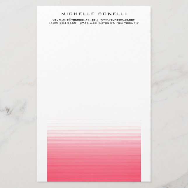 Papelaria Moderno Minimalista Profissional Simples Plano (Frente)