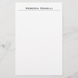 Papelaria Moderno Minimalista Simples Branco Único