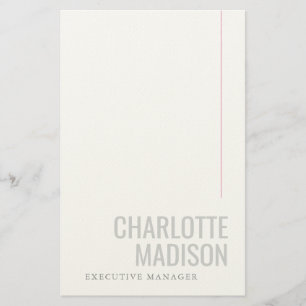 Papelaria Moderno Nome Próprio Minimalista Simples