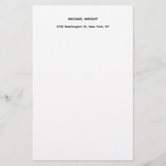 Papelaria Moderno Simples Minimalista (Frente)
