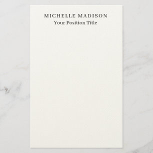 Papelaria Modo Nome Próprio Minimalista Profissional Moderno