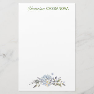 Papelaria Mola Floral Azul Feminina Personalizada