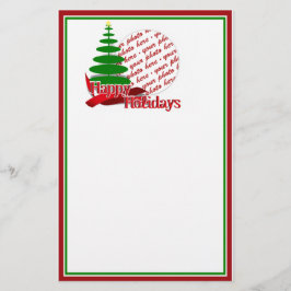 Papelaria Moldura de Foto de Árvore de Natal com Fita Vermel