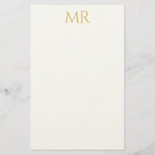 Papelaria Monograma Clássico Profissional Minimalista Simple