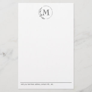 Papelaria Monograma de Grinalda Vintage Personalizada