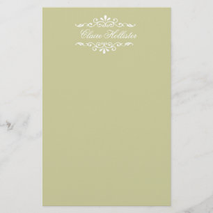 Papelaria Monograma de Ouro Personalizado Mínimo Clássico