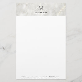 Papelaria monograma de pérolas masculina