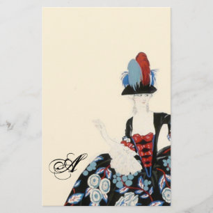 PAPELARIA MONOGRAMA ELEGANTE DA FORMA DE /BEAUTY DA SENHORA