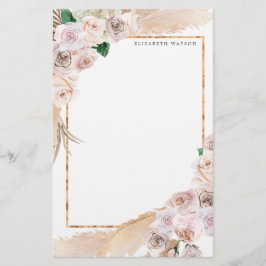 Papelaria Monograma elegante tropical Monograma Stationery