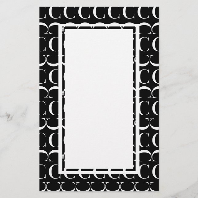 Papelaria Monograma - Letra inicial C (Frente)