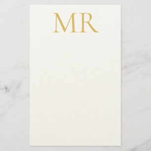 Papelaria Monograma Minimalista Clássico Profissional Simple