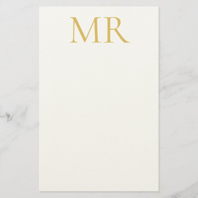 Papelaria Monograma Minimalista Clássico Profissional Simple (Frente)