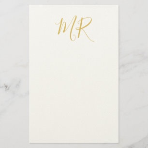 Papelaria Monograma Minimalista Clássico Profissional Simple