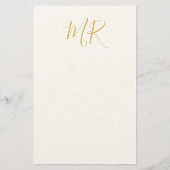 Papelaria Monograma Minimalista Clássico Profissional Simple (Frente)