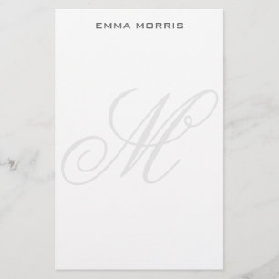 Papelaria Monograma Moderno Simples Minimalista Simples