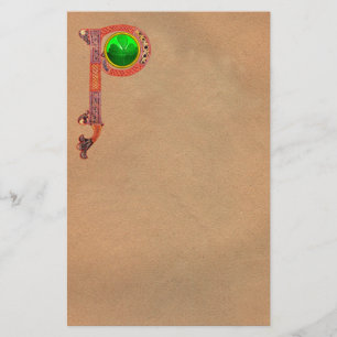 Papelaria MONOGRAMA P CELTICA DE Dia de São Patrício COM SHA