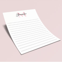 Papelaria Monograma Personalizado Minimalista com Linhas
