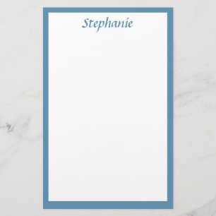 Papelaria Monogramas Nome Personalizado Cor Azul Dusty Casam