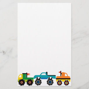 Papelaria Monstro legal Trucks Vermelhos Vermelhos Azuis Pre