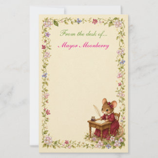Papelaria Moonberry Hollow Caprichoso Bordado de Flores e Fr