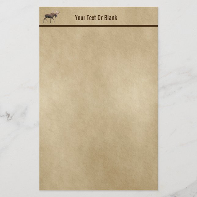 Papelaria Moose Bull Em Papel Antigo (Frente)