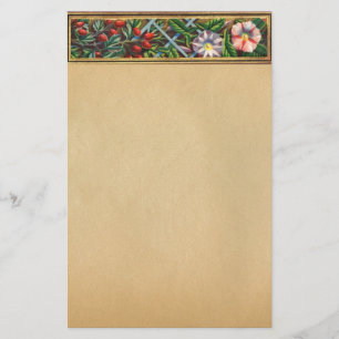 PAPELARIA MORNING GLORY E RED BERRIES PARCHMENT