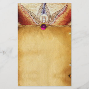 Papelaria MOSAIC ANGEL Brown Pergaminho rosa Fuchsia Ametyst