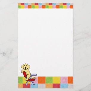 Papelaria Mosaico amarelo do estudante 3 de Labrador