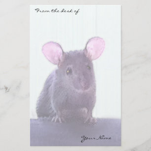Papelaria Mouse Cor-de-rosa-rosa-claro Adicionar o seu nome